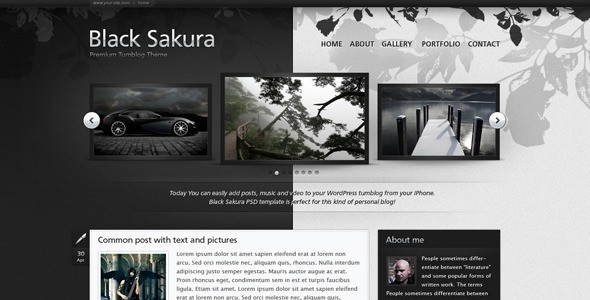 Black-Sakura-PSD-Templates
