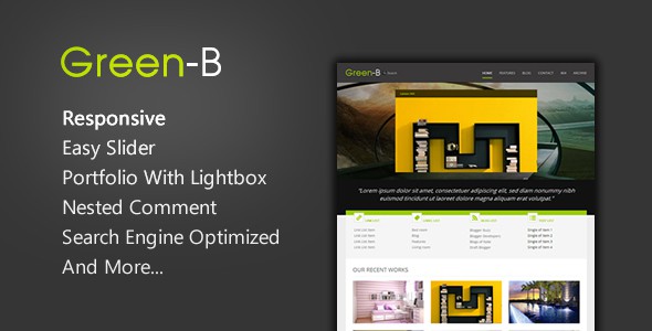 GreenB-Reponsive-Blogger-Template