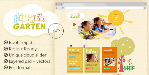 Kindergarten-Bootstrap-3-WordPress-Theme