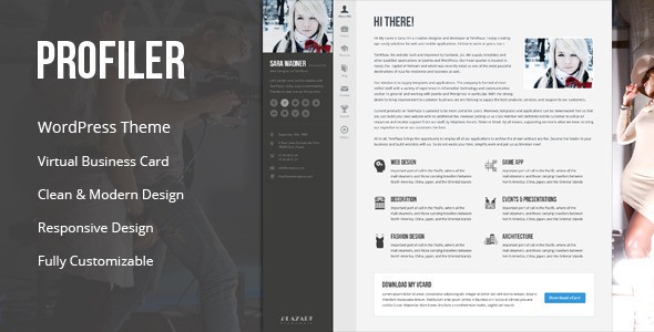 Profiler-vCard-Resume-WordPress-Theme
