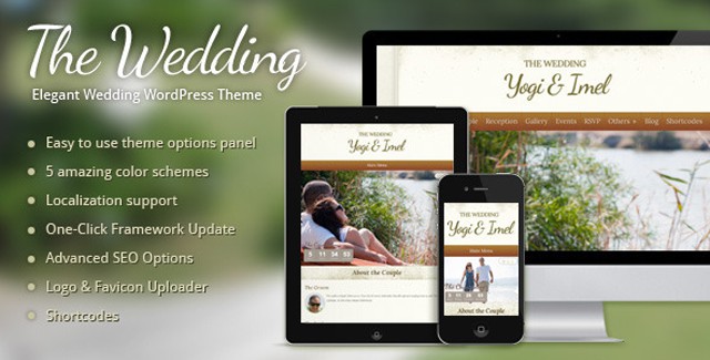 the wedding WordPress theme