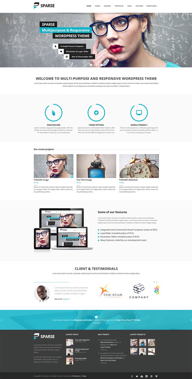sparse-WordPress-theme-with-page-builder