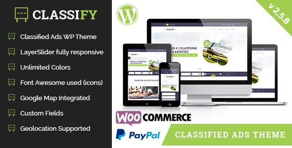 Classify Classified Ads WordPress Theme
