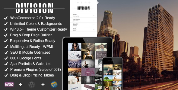 Division – Fullscreen Portfolio Photography Theme