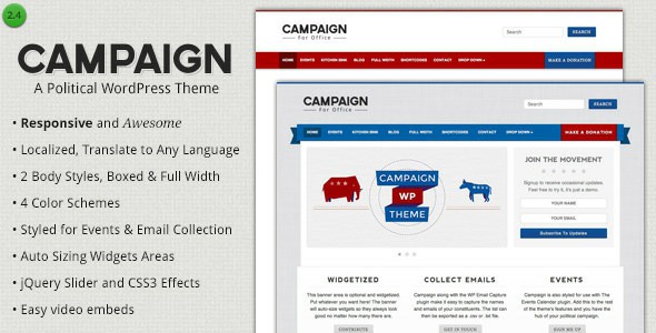 Campaign Political WordPress Theme