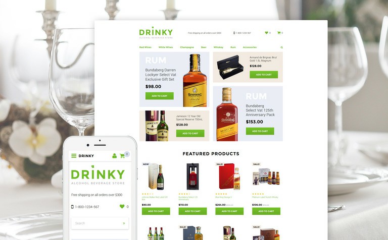 Drinky OpenCart Template