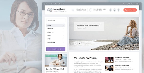 MentalPress WP Theme for your Medical or Psychology Website.