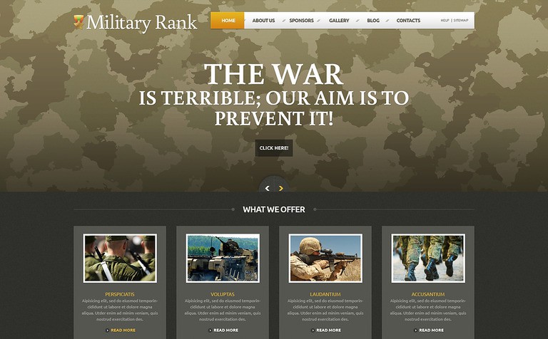 Military Responsive WordPress Theme 1