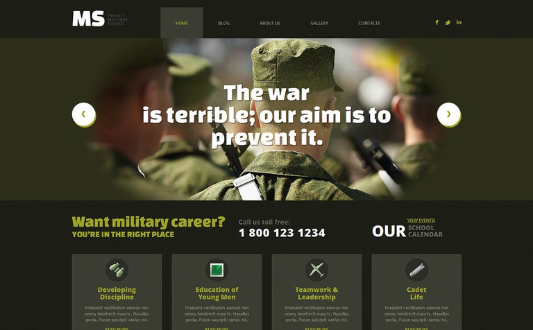 Military Responsive WordPress Theme 2