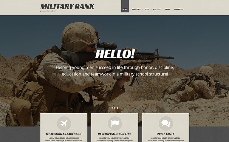 Military School Responsive WordPress Theme