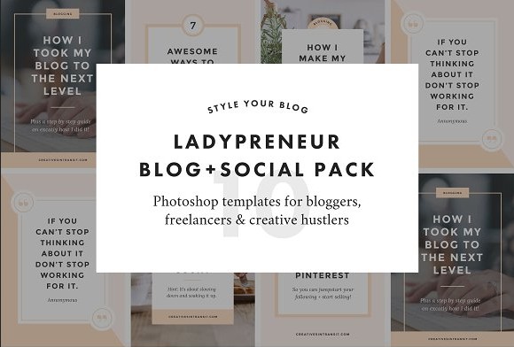 Ladypreneur Blog Social Pack