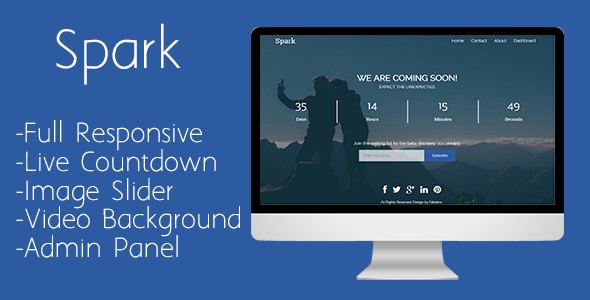 Spark Responsive HTML5 Coming Soon Template