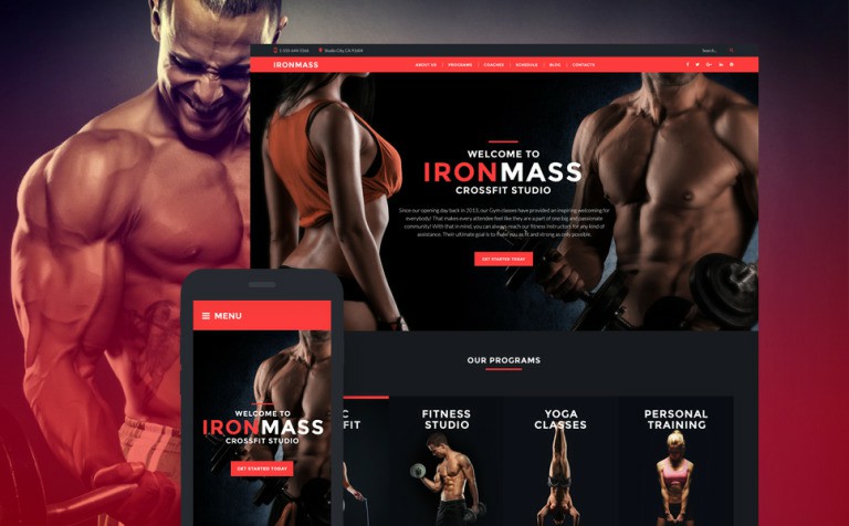 IronMass Gym Fitness Bodybuilding WordPress Theme