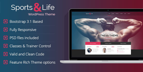 Sports Life Gym and Fitness WordPress Theme