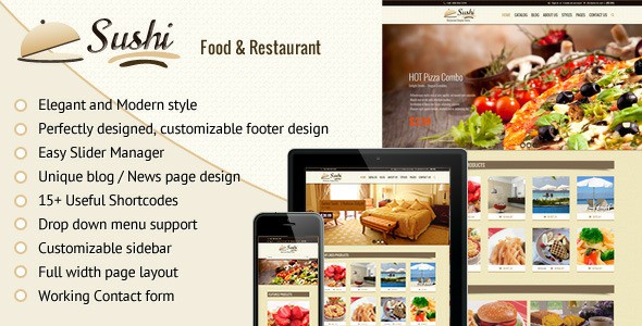 Sushi Food Restaurant Shopify Theme