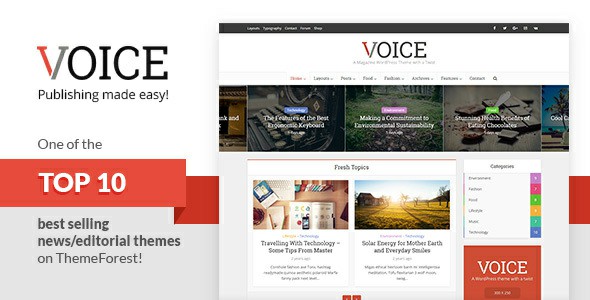 Voice Clean News Magazine WordPress Theme