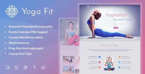 Yoga Fit Sports Fitness Gym WordPress Theme