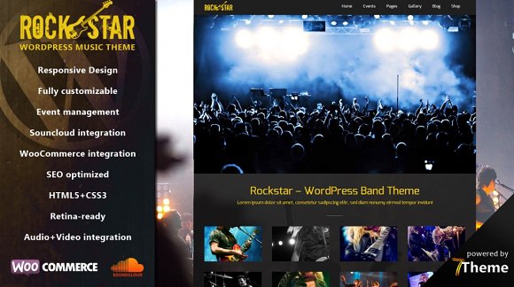 Rockstar Music WordPress Theme