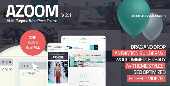 Azoom Multi Purpose Theme with Animation Builder